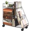 Generic Elegante carrello portaoggetti compatto in ferro - libreria arrotolabile sotto la scrivania con facile montaggio e finitura verniciata per casa e ufficio