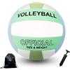 Bibykivn Palla da Pallavolo,Pallone Beach Volley,Pallavolo ufficiale taglia 5,Soft Touch Volleyball per Interni ed Esterni,Articolo Con Zaino e Borsa a Rete Con Pompa,per Bambini/Adulti (verde)