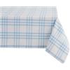 DII Home Sweet Farmhouse - Tovaglia da tavolo, motivo scozzese, 52 x 52 cm, colore: azzurro