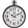 Menterry European Retro Wall Clock. Design antico, stile rustico e vintage. Azionato a batteria, orologi da parete silenziosi per cucina, casa colonica, loft, ufficio, (Nero)