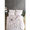 Nuit Des Rêves Set copripiumino matrimoniale beige (200 x 200 cm), 70% cotone/30% poliestere, 2 federe (80 x 80 cm), lavabile in lavatrice, elegante chiusura con bottoni, biancheria da letto