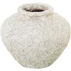 DRW Vaso da tavolo in ceramica bianco rustico 28x28x30cm