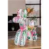 Casablanca modernes Design Casablanca - Statuetta di pallone in resina artificiale, colore: Multicolore lucido, 40 x 41 x 13 cm