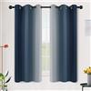SimpleHome Ombre - Tende oscuranti per camera da letto, da blu navy a grigio bianco, blocco della luce, isolamento termico, con occhielli, tende per finestra, per soggiorno, 2 pannelli, 106,7 x 160 cm
