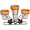 Romimex Supporto per vaso multicolore in metallo ceramica 30 x 20 x 12 cm