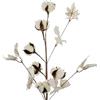 DRW Set di 6 Rami di Fiori Artificiali in Schiuma Eva, Cotone e Carta Bianca 65 cm, Medidas: 65cm