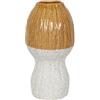 Romimex Vaso Giallo Bianco Ceramica 19 x 37 x 19 cm