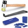 WORKPRO Strumenti per Pavimenti in Laminato, Kit per Pavimenti con 30 Distanziali per Pavimenti in Laminato, Martello a Doppia Faccia, Barra di Trazione, Blocco per Maschiatura