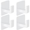 GmwyCzV 4 Pezzi Ganci Adesivi,Appendiabiti da Parete Autoadesivo,Ganci Portasciugamani Senza Foratura,Impermeabile Gancetti Autoadesivi Bagno in Aluminium,per Cucina,Bagno, Ufficio (Bianco)