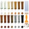 HANGGON kit riparazione legno, Kit di riparazione di mobili 14 Colore, Stucco per legno riempitivo, Stucco per Legno, Set di riparazione in laminato, Kit Riparazione Mobili in Legno di Graffi, Crepe, Macchie