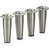 SOTECH 4 pezzi Piedini per mobili FOX-TROT aspetto acciaio inox/altezza: 80 mm regolabile