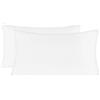 Poligino Federe Cuscini Letto Matrimoniale 50x80cm 2 PCS, Federe per Cuscini con Invisibile Cerniera in Premium Microfibra, Copri Cuscino Letto Anallergico e Traspirante, Bianco