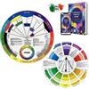 ONE+PLUS 2 pezzi, ruota dei colori, color wheel, giradischi del cerchio dei colori italiano, ruota dei colori tascabile, per pittura, design e trucco (italiana)