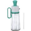 Tyenaza Dispenser di Olio con Spazzola in Silicone, 3 in 1 Bottiglia Dispenser per Olio da Cucina, 550ml Anti Perdite Bottiglia di Olio d'Oliva, per Cucina, Friggitrice ad Aria, Cucina, Barbecue(Verde)