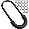 Your Day Mate Tirazip per infilare, 24 pz, in Nero, dimensioni 60 x 30 mm, tirazip di ricambio in nylon per riparazioni, tirazip, cursore per abbigliamento sportivo, zaino, borsa