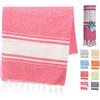 Artexia Telo Mare Grande In Cotone Riciclato Telo Spiaggia 90x170 cm Asciugamano Da Spiaggia Telo Mare XXL Asciugatura Rapida Ultra Leggero E Morbido (Fucsia)