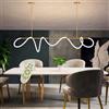 JSZ Lampade da cucina moderne 3000 K-6500 K dimmerabili con telecomando, 21 W lineare fai da te lampada a sospensione Isola cucina, LED lampadari (oro, 120 cm)