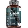 WeightWorld Shilajit Complex 18210mg, 120 Capsule Vegane, 1 al Giorno (per 4 Mesi), con Ashwagandha Bio, Curcuma Bio, Lions Mane Mushroom, Pepe Nero, Shilajit Integratore, Estratto 40:1, Senza Magnesio Stearato