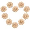 MUXSAM - Elemento da applicare in legno intagliato, 2 pezzi, per la decorazione di mobili, 5 cm, legno Caucciù, 10 Pieces, 6 cm