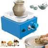JAOGAUS Mini Tornio per Ceramica, Tornio per Argilla Elettrico da 2000 RPM - Velocità Regolabile, Kit Ruota in Ceramica Fai da Te con Giradischi in Argilla, Bacinella Acqua e Utensili