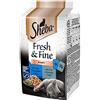 SHEBA Fresh & Fine - Cibo umido per gatti in salsa con tonno e Kalejau 6 bustine (6 x 50 g)