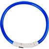 ulafbwur Collare per cani in gomma LED ricaricabile blu 70 cm