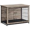 Feandrea Gabbia per Cani, Mobile Tavolino, Cuccia Moderna da Interno per Cani fino a 32 kg, Gabbia per Cuccioli, Vassoio Multiuso Rimovibile, Casetta per Animali, 2 Porte, Greige PFC003G01