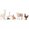 SCHLEICH FARM WORLD | Set animali della fattoria 77536 con coniglio, oca, gallina, pecora e lama | giocattolo da fattoria dai 3 anni | set dettagliato da 5 pezzi | esclusiva Amazon