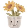 Apricot Lamb Piante di girasole per bambini, peluche per bambini, morbido e carino, per bambine e ragazzi, morbido girasole giallo, 23 cm