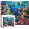 Tucocoo Puzzle da 1000 Pezzi per Adulti - Mondo Subacqueo, Oceano, Animali Marini - Gioco di Attività Familiari Impegnativo - Tartaruga Marina, Delfino - Fai da Te