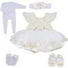 ZIYIUI Vestiti per Bambole Reborn 22 Pollici Accessori Outfit 5 Pezzi Set per Bambole da 20-22 Pollici Neonate Bambole Tuta Outfit, Baby Doll Accessori per Abbigliamento Casual