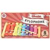 Atoz Xilofono classico in legno, 8 note colorate arcobaleno, giocattolo educativo musicale, età 3+