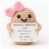 Patate Positive Patata Girl© | Regalo Donna Carino | Idea a Sorpresa per Amica & Ragazza | Compleanno & Secret Santa | Oggetto Decorativo Kawaii Amore | Camera Rosa | Peluche Principessa | Uncinetto Positivo | Bambol
