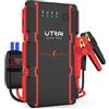 UTRAI Booster Avviamento Moto 3000A 13800mAh (Motori Fino a 7.5L Benzina/ 6.5L Diesel) 12V Avviatore Emergenza per Auto con Cavi, Luce LED Avviatore Batteria Auto Portatile Starter Batteria