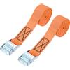PATIKIL 1 x 5ft Cinghia Fissaggio con Fibbie, 2Pz Cinghie Fissaggio a Fibbia a Camma Regolabili Pesanti Sicure Fino a 551 Lbs per Kayak Carico Biciclette, Arancione