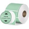 FINDAT Etichette Termiche Rotonde 30 mm Compatibile Stampanti M110 M220 Vinile Autoadesiva Impermeabile per Ufficio Logo QR Code 300/rotoli Verde