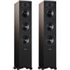 Indiana Line Tesi 6 Black Coppia Casse Pavimento 160W 3vie T2,6 M16 2xW16 BassReflex