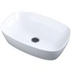 Barbottina Lavabo da appoggio in ceramica bianca modello CTL 60 cm