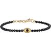 COAI Bracciale Malocchio da Donna in Pietre Naturali, Bracciale da Donna Tormalina Nera e Amuleto Occhio Turco