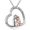 YFN Nonna Compleanno Collana Argento Sterling Ciondolo Cuore Gioielli Regalo per Bambina Nonna Donna