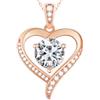 Kuladely Collana Donna 925 Argento Cuore con Moissanite da 1-3 Carati - Collane Regalo con Incisione 'I Love You' per Compleanno, Matrimonio, Anniversario, Gioielli Ideali per Moglie, Fidanzata, Madre, Sorella