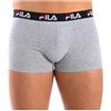 Fila 3 Pezzi Boxer Uomo Elasticizzato - Disponibili Vari Colori - Boxer Uomo Cotone - (IT, Testo, L, 3 Pezzi Nero)