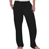 Generico Pantaloni Lino Uomo Estivi, Pantaloni Tuta Uomo Estivi, Elastici in Vita Pantaloni Vita Alta Lunghi Lino Loose Fit Baggy Cotone Pantalone Yoga Pantaloni Casual per La Spiaggia di Tutti I Giorni