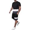 Generico Tute Estive Uomo Cotone Due Pezzi Tuta Sportivo Casual Completi Set Hip Hop Y2k T-Shirt con Stampa Ginnastica Canotta Sportiva Spiaggia Fashion Streetwear Style