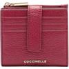 COCCINELLE Porta Tessere Metallic Soft Small Sangria