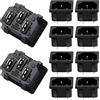 VooGenzek 10 Pezzi AC 250V 10A IEC320 C14 Adattatore per spina a pannello, 3 Pin IEC Plug Power, Spina Maschio a 3 Terminali