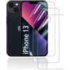 HonJenSeoa Pellicola Protettiva in Idrogel per iPhone 13, 3 Pezzi Trasparente Morbido TPU Protezioni per Lo Schermo, Anti graffio, HD, Supporto ID Impronte Digitali
