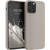 kwmobile Cover per Apple iPhone 12 Pro Max Custodia - Back Case per Smartphone in Silicone TPU - Protezione Gommata - marrone grigio