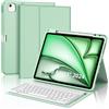 WINCHKING Tastiera per iPad Air 13 (M2 2024/M3 2025), Bluetooth Magnetica Staccabile, Custodia con Italiano QWERTY Tastiera per iPad Air 13 Pollici M3 2024/2025, Verde chiaro