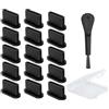 Hemlosk Tappo Antipolvere USB C, 15 Pcs di Copertura in Silicone di Tipo C, Tappi Antipolvere Type C, Proteggi la Copertura di Ricarica da Polvere Tappi, Compatibile con iPhone 15 Samsung Galaxy Google Pixel